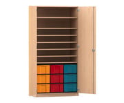 Flexeo® Bastelschrank 9 grosse Boxen 7 Fächer 1