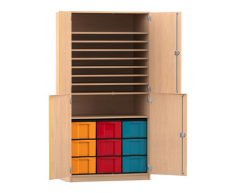 Flexeo® Bastelschrank 9 grosse Boxen 9 Fächer