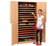 Flexeo® Bastelschrank 16 Fächer Halbtüren 2