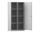 Flexeo® Polsterhockerschrank hoch 8 Fächer 2 Türen 6