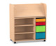 Flexeo® Bücherwagen fahrbar 2 kleine 2 grosse Boxen 1