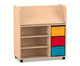 Flexeo® Bücherwagen fahrbar 3 grosse Boxen 1