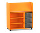 Flexeo® Bücherwagen fahrbar 3 grosse Boxen 5
