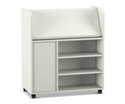 Flexeo® Bücherwagen fahrbar 3 grosse Boxen 2