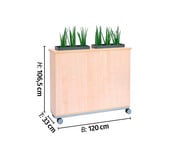 Flexeo® Raumteiler Blumenwagen H x B x T: 106 5 x 120 x 33 cm 4