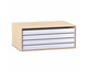 Flexeo® Aufsatz zum Papier und Bilderschrank 4 grosse Auszüge 1