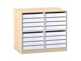 Flexeo® Papier- und Bilderschrank, 16 kleine Auszüge
