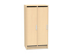 Flexeo® Garderobenschrank Armadio 2 Türen mit Fachböden Höhe 130 4 cm