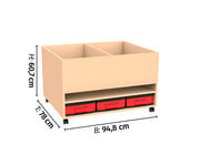 Flexeo® Universalmobil 3 Fächer 6 kleine Boxen 5