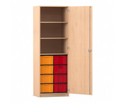 Flexeo® Schrank 8 grosse Boxen 3 Fächer 1 Tür 1