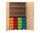 Flexeo® Garagenschrank 3 Fächer 4 Rollcontainer 16 grosse Boxen 1