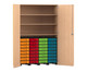 Flexeo® Garagenschrank 3 Fächer 4 Rollcontainer 32 kleine Boxen 1
