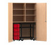 Flexeo® Garagenschrank 6 Fächer 1 Rollcontainer 4 Boxen 1 Transportwagen 1