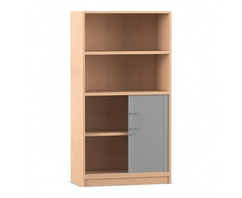 Flexeo® Rollladenschrank je 2 Fächer unten und oben = 4 Ordnerhöhen