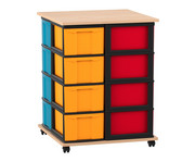 Flexeo® Fahrbares Containersystem mit Ablage 16 grosse Boxen 1