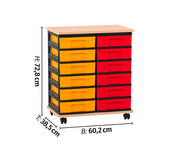 Flexeo® Fahrbares Containersystem mit Ablage 12 kleine Boxen 3