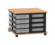 Flexeo® Fahrbares Containersystem mit Ablage 16 kleine Boxen 3