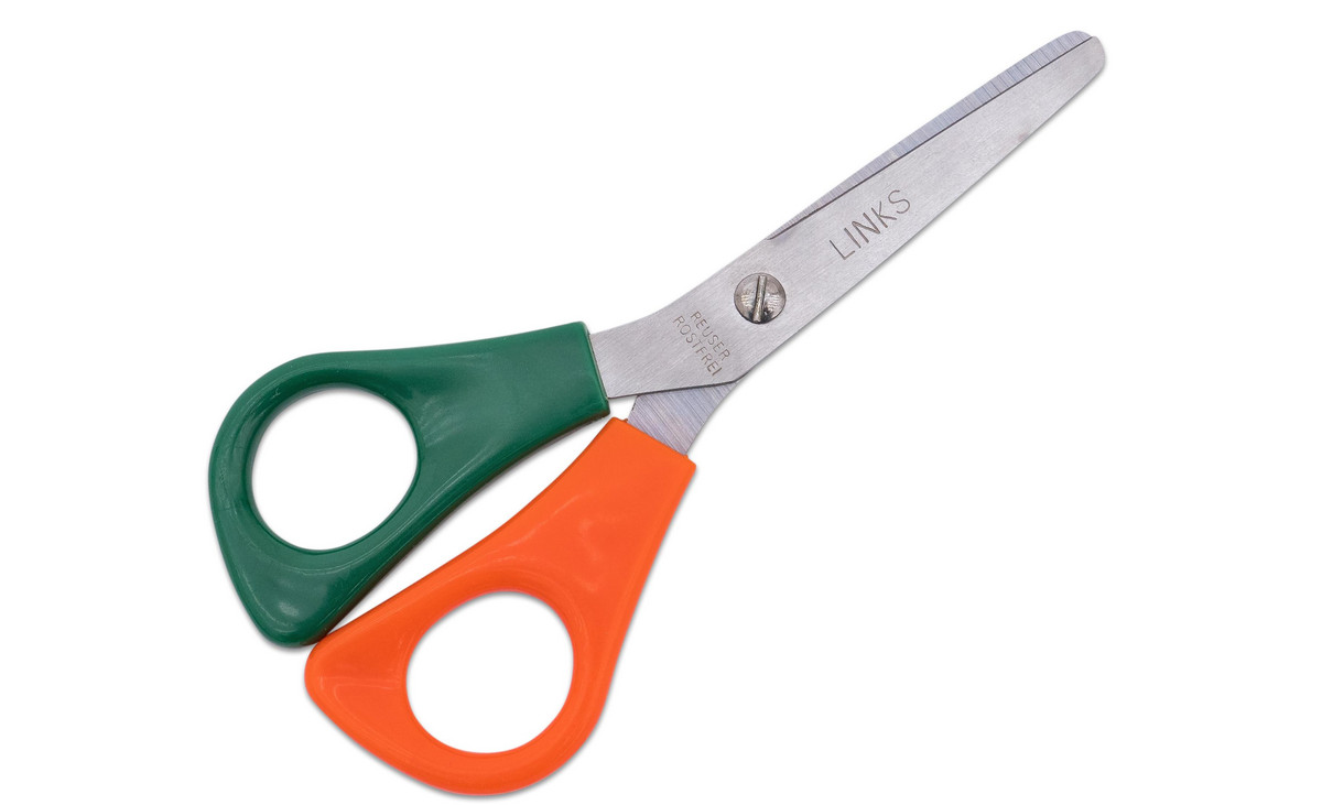 Betzold Linkshänder Schülerschere, 14 cm, rund