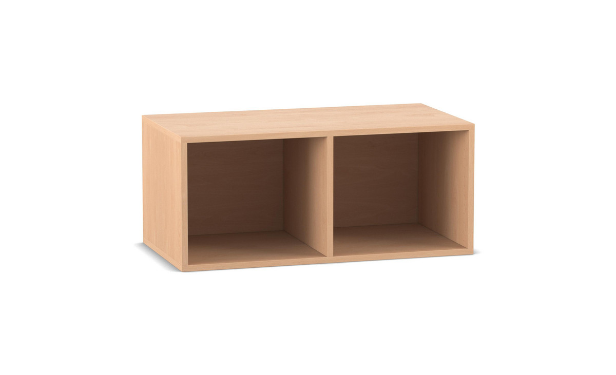 Flexeo® Aufsatzregal, 2 Fächer, Mittelwand, Breite 94,4 cm