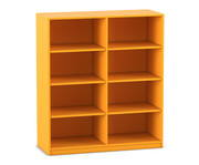 Flexeo® Regal 2 Reihen 8 Fächer mittelhoch Breite 126 4 cm 5