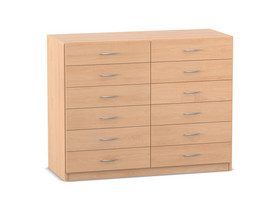 Flexeo® Schrank, 12 kleine Schubladen, Breite 126,4 cm