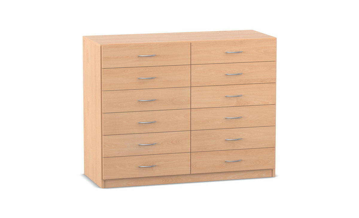 Flexeo® Schrank, 12 kleine Schubladen, Breite 126,4 cm