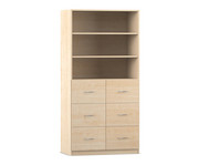 Flexeo® Schrank 6 grosse Schubladen 3 Fächer 1