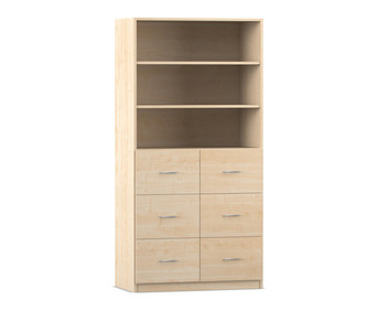 Flexeo® Schrank 6 grosse Schubladen 3 Fächer