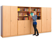Flexeo® Systemschrankwand 2 Garderobenstangen 14 Fächer 3