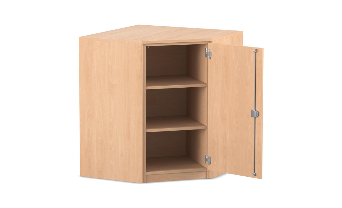 Flexeo® Eckschrank, 3 Fächer, 1 Tür