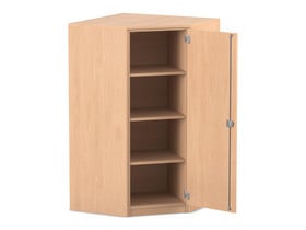Flexeo® Eckschrank, 4 Fächer, 1 Tür