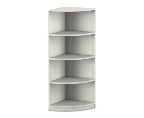 Flexeo® Abschlussregal rund 4 Fächer