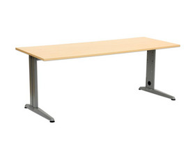 L-Fuss Schreibtisch, Höhe 72-82 cm verstellbar, Platte 160 x 80 cm