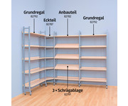 Bücherregal Schule einseitige Böden 4