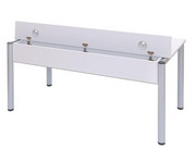 EDV Tisch mit Kabelkanal Rundrohr Tischbeine BxT: 80x80 cm 6