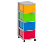 Flexeo® Rollcontainer 4 grosse Boxen 5