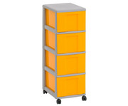 Flexeo® Rollcontainer 4 grosse Boxen 6