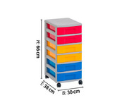 Flexeo® Rollcontainer 6 kleine Boxen 5