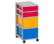 Flexeo® Rollcontainer 2 grosse und 2 kleine Boxen 5