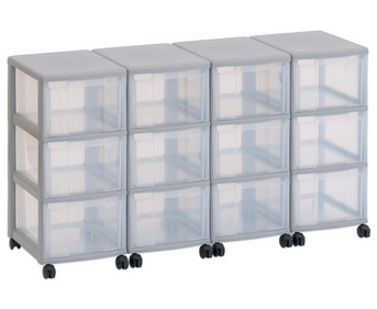 Flexeo® Container System 4 Reihen 12 grosse Boxen
