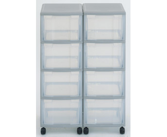 Flexeo® Container System 2 Reihen 8 grosse Boxen