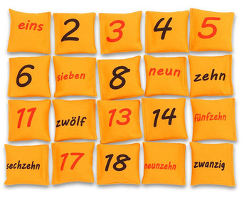 Betzold Zahlen auf Bohnensäckchen