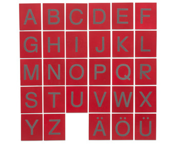 Betzold Fühl und Tastplatten Gross und Kleinbuchstaben