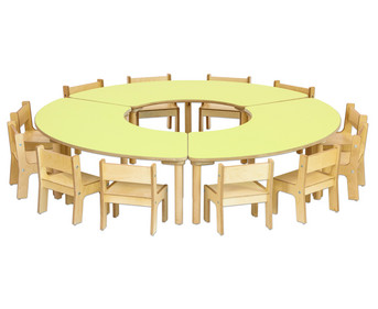 Betzold 15 tlg Möbelset Baccus mit 3 Segmenttischen Tischhöhe 58 cm