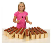 Betzold 10 Alt Klangbausteine und 10 Schlägel Hartholz 3