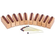 Betzold 10 Bass Klangbausteine und 10 Schlägel Hartholz 1