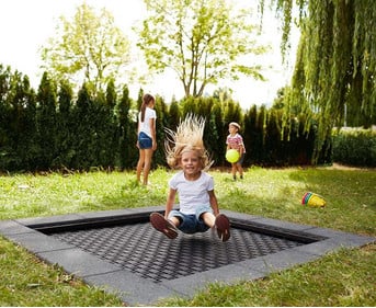 EUROTRAMP Kids Tramp Playground mit Fallschutzplatten