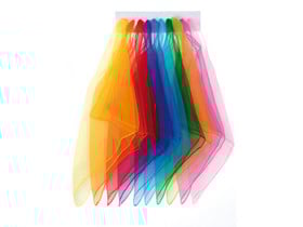 Betzold Chiffon-Tücher in 10 Farben, 10 Stück