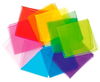 Betzold Chiffon Tücher in 10 Farben 10 Stück