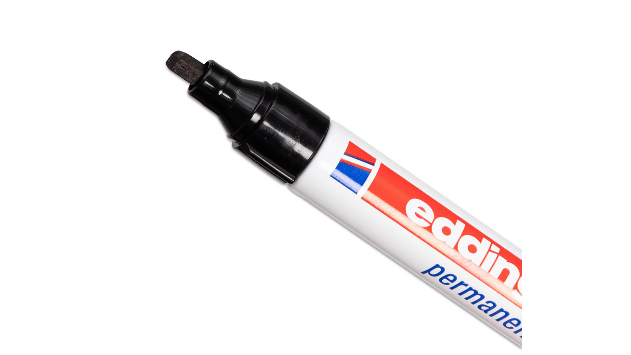 Edding 40 Filzstift Schwarz – Mit Keilspitze (2-5 Mm Strichstärke), Wasserbasierte Tinte, Für Schilder & Kunst